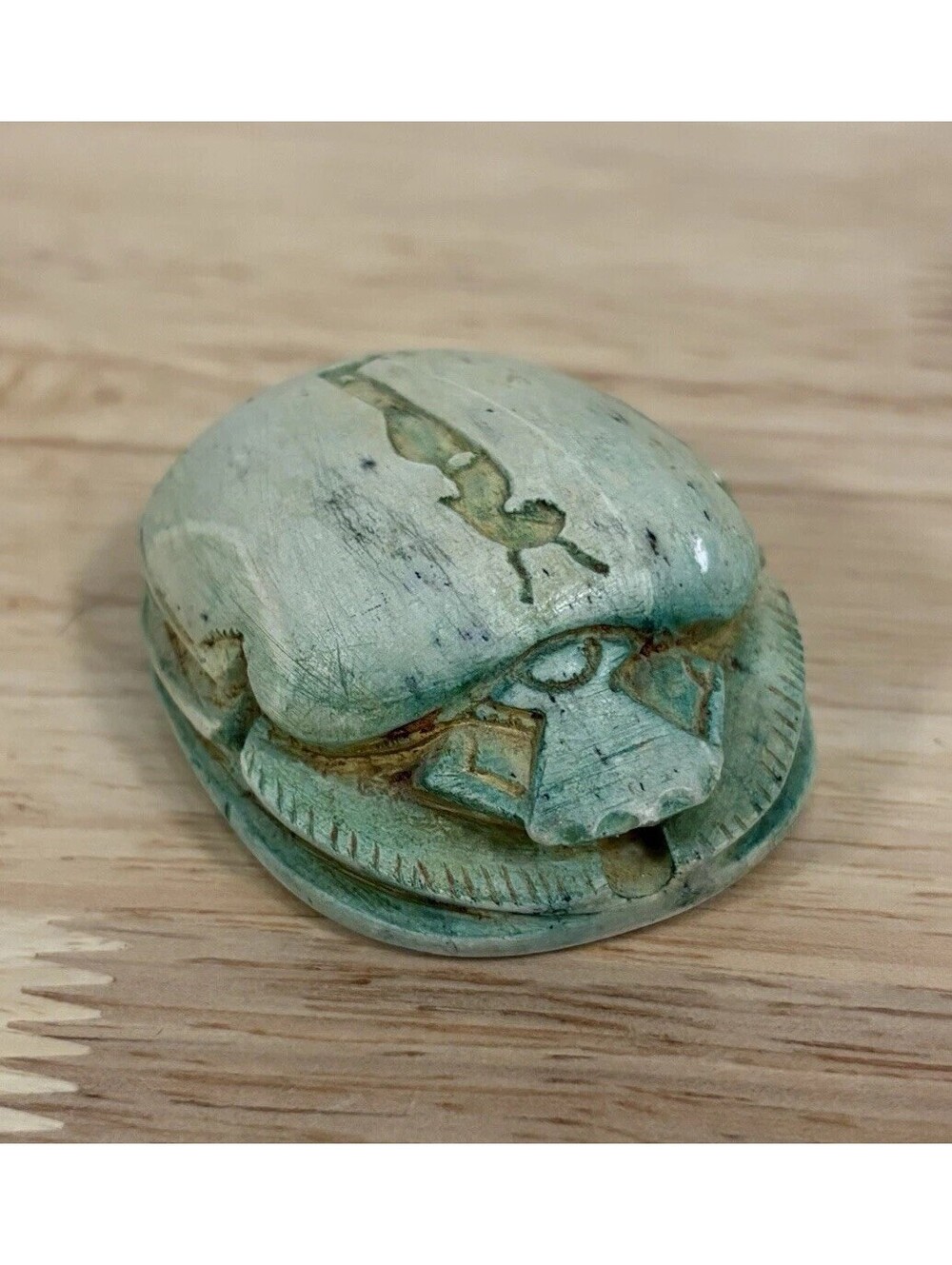Egyptian Scarab Statue: Symbol of Rebirth Rare Pharaonic Paperweight Beetle